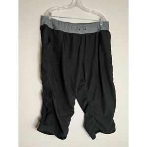 Lukka Activewear Pants Cropped Black Gray  Pull On Stretch Athleisure 2x